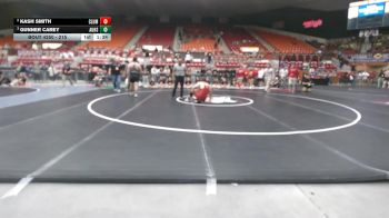 215 lbs Semifinal - Gunner Carey, Augusta HS vs Kash Smith, Columbus HS