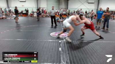 200 lbs Semis (4 Team) - Tre Robinson, Alabama Elite vs Colton Freeman, Reverence Wrestling