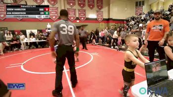 43 lbs Consolation - Krew Hamilton, Broken Arrow Wrestling Club vs Ava Robertson, Coweta Tiger Wrestling