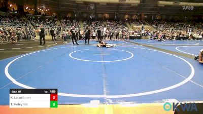 100 lbs Quarterfinal - Kiah Locust, Cowboy Wrestling Club vs Tucker Pelley, Piedmont