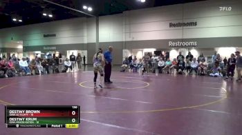 130 lbs Round 4 (16 Team) - Destiny Brown, Iowa SO FLUFFY vs Destiny Krum, Iowa Minion Nation