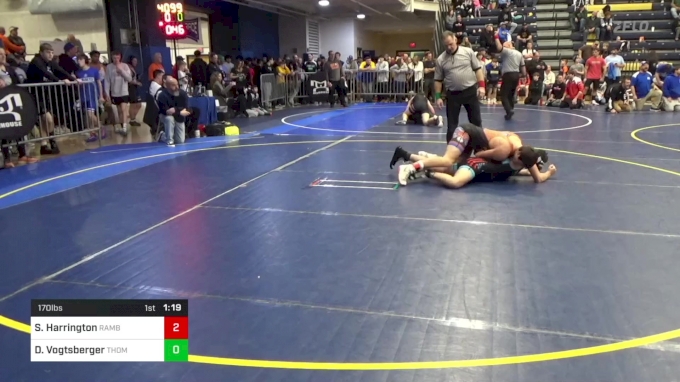 170 lbs Round Of 32 - Sam Harrington, Rambler W.C. vs Donny Vogtsberger ...