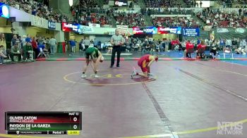 AA - 113 lbs Champ. Round 1 - Oliver Caton, Missoula Hellgate vs Paydon De La Garza, Great Falls CMR