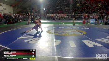 2A 106 lbs Champ. Round 1 - Owen Miller, Soda Springs vs Bryce Jensen, North Fremont