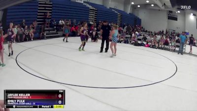 110 lbs Round 3 (6 Team) - Jaylee Keller, Team Missouri Girls vs Emily Pulk, Minnesota Storm Girls
