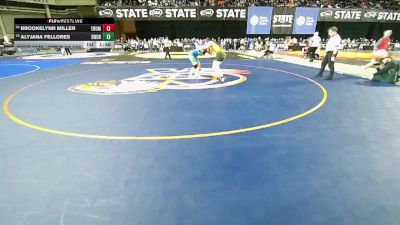 Girls 3A 140 lbs Champ. Round 1 - Brookelynn Miller, Enumclaw (Girls) vs Alyjana Fellores, Shorewood (Girls)