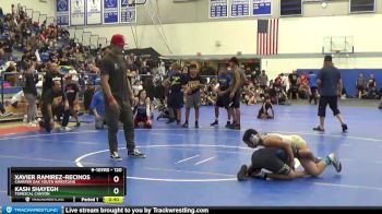 120 lbs Round 2 - Kash Shayegh, Temescal Canyon vs Xavier Ramirez-Recinos, Charter Oak Youth Wrestling