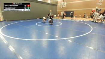 93 lbs 3rd Place Match - Ellie Morgan, Fighting Squirrels Wrestling Club vs Isaac Rodriguez, Hawk Wrestling Club