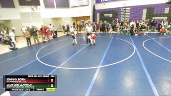 125 lbs 5th Place Match - Johnny Born, Bruin Wrestling Club vs Grayson Clawson, Riverton Wolf Pack Wrestling