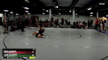 84 lbs Placement (4 Team) - Luke Pluchino, Mat Warriors Red vs King Hawkins, Mat Assassins Red