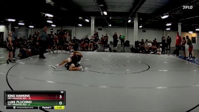 84 lbs Placement (4 Team) - Luke Pluchino, Mat Warriors Red vs King Hawkins, Mat Assassins Red