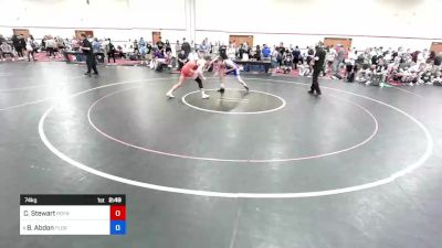 74 kg Cons 32 #2 - Cash Stewart, Poynette Panther Youth Wrestling vs Brendon Abdon, Florida