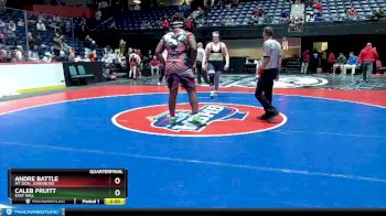 4A-285 lbs Quarterfinal - Andre Battle, Mt Zion, Jonesboro vs Caleb Pruitt, East Hall