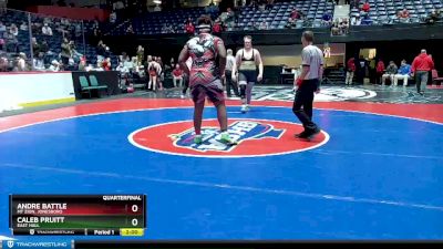 4A-285 lbs Quarterfinal - Andre Battle, Mt Zion, Jonesboro vs Caleb Pruitt, East Hall