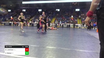 89 lbs Final - Guilianna Latshaw, Millersburg vs Violet Weber, Mt. Lebanon