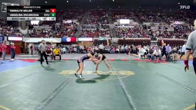 G - 100 lbs Semifinal - Emmalyn Miller, Baker Girls vs Angelina Escarcega, Poplar Girls