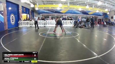 150 White Quarterfinal - Delpiero Saintjuste, Gateway vs Noah Stidfole, Fletcher Senior