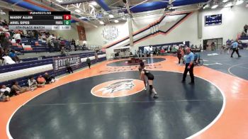 100 lbs 5th Place Match - Maddy Allen, Edwardsville (H.S.) vs Ariel Sipes, Petersburg (PORTA)