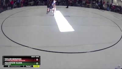 118 lbs Cons. Semi - Mackenzie Olson, Nebraska vs Taylor Bergman, Ralston High School Wrestling