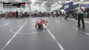 98 lbs Round 6 (10 Team) - Sebastian Cantarero, Savage WA White vs Jaisen Sharma, Maryland Mallets