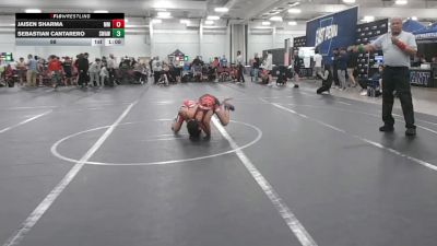 98 lbs Round 6 (10 Team) - Sebastian Cantarero, Savage WA White vs Jaisen Sharma, Maryland Mallets