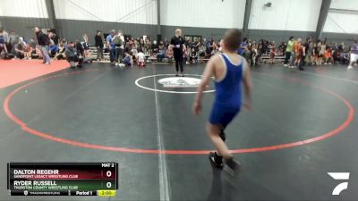 82 lbs Quarterfinal - Dalton Regehr, Sandpoint Legacy Wrestling Club vs Ryder Russell, Thurston County Wrestling Club