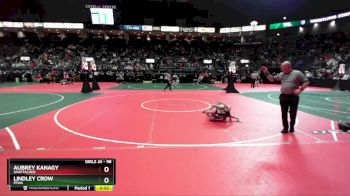 98 lbs Cons. Round 2 - Aubrey Kanagy, Unattached vs Lindley Crow, FFWA