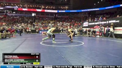 1A-126 lbs Champ. Round 1 - Brayden Scheffers, Southeast Warren/Melcher-Dallas vs Peyton Gaul, Edgewood-Colesburg