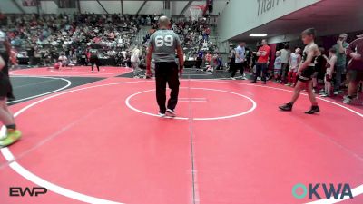 100 lbs Quarterfinal - Cannon Hughes, Owasso Takedown Club vs Emerson Sewell, Raw Wrestling Club