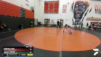 110 lbs Round 2 - Hailey Meyer, Worland Wrestling Club vs Joriana Hine, Powell Wrestling Club