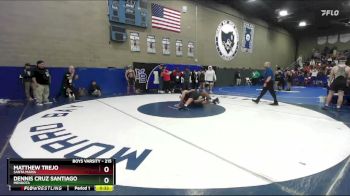 215 lbs Cons. Round 2 - Dennis Cruz Santiago, Mendota vs Matthew Trejo, Santa Maria