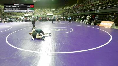 146 lbs Quarterfinal - Elijah Ornales, Clovis North vs Gunner Benedict, Redwood