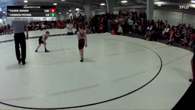 24 lbs Quarterfinal - Hazen Jensen, Chadron Junior Wrestling Club vs Connor Peters, Gordon/Rushville Jr. Wrestling