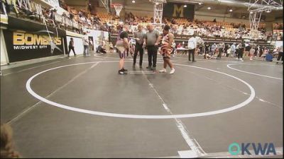 Rr Rnd 1 - Jazzlyn Douglas, Clinton Youth Wrestling vs Felix Voegeli, Chickasha Youth Wrestling