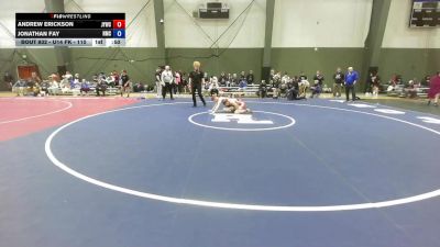 U14 FK - 110 lbs Cons. Round 3 - Andrew Erickson, Juneau Youth Wrestling Club Inc. vs Jonathan Fay, Hillsboro Mat Club