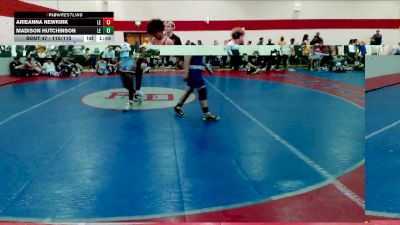 110/115 Round 2 - Madison Hutchinson, Summerville Take Down vs Arieanna Newkirk, Cobra Wrestling Club