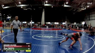 90 lbs Semifinals (4 Team) - Genaro Calvani, SHENANDOAH VALLEY WRESTLING CLUB vs Ryan Trepeta, CLINIC WRESTLING