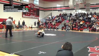 106 lbs 3rd Place Match - Jayden Cline, North Fayette Valley vs Raymond Sweeney, Waukon