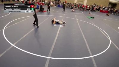 12U - 82 lbs Champ. Round 2 - Brody Powell, Wayzata Youth Wrestling vs Jaxson Poncelet, MN Elite Wrestling Club