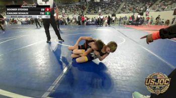 60 lbs Consolation - Boomer Stevens, Coweta Tiger Wrestling vs Caulder Schultz, Team Tulsa Wrestling Club