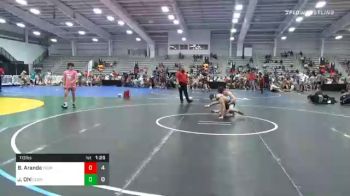 113 lbs Prelims - Benjamin Aranda, Young Guns Orange vs Jacob Ohl, Team Claws Red
