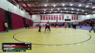 285 lbs 5th Place Match - Xavier Moran, Lemoore College vs Mustafa Farha, Palomar College