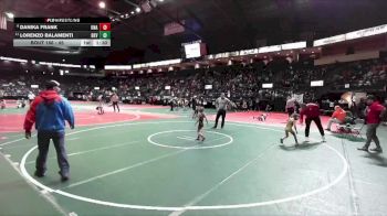 45 lbs Champ. Round 2 - Lorenzo Balamenti, BKV1 vs Danika Frank, Unattached