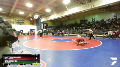 165 lbs Champ. Round 2 - Brock Hanes, La Quinta vs Matthew Flores, Bell Gardens