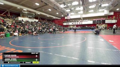 122 lbs Champ. Round 3 - Aiden Ayers, Arcata High School vs Lucas Good, Las Lomas High School