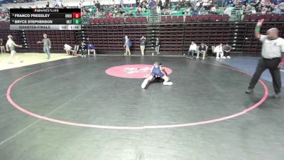 113 lbs Quarterfinal - Franco Pressley, Dreher vs Bryce Stephenson, Hilton Head