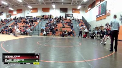 215 lbs Cons. Round 2 - Jackson Korns, New Philadelphia vs BRADEN NUNGESTER, Madison (Mansfield)