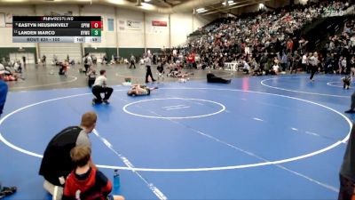 100 lbs Quarterfinal - Eastyn Heusinkvelt, St. Paul Youth Wrestling vs Landen Marco, Bryan Youth Wrestling Club