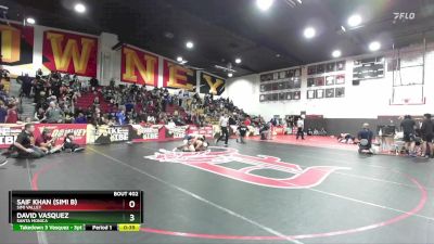 157 lbs Cons. Round 2 - Saif Khan (Simi B), Simi Valley vs David Vasquez, Santa Monica