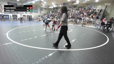 100 lbs Champ. Round 1 - Madi Emeigh, Wilson/Long Beach vs Avril Loza, Upland